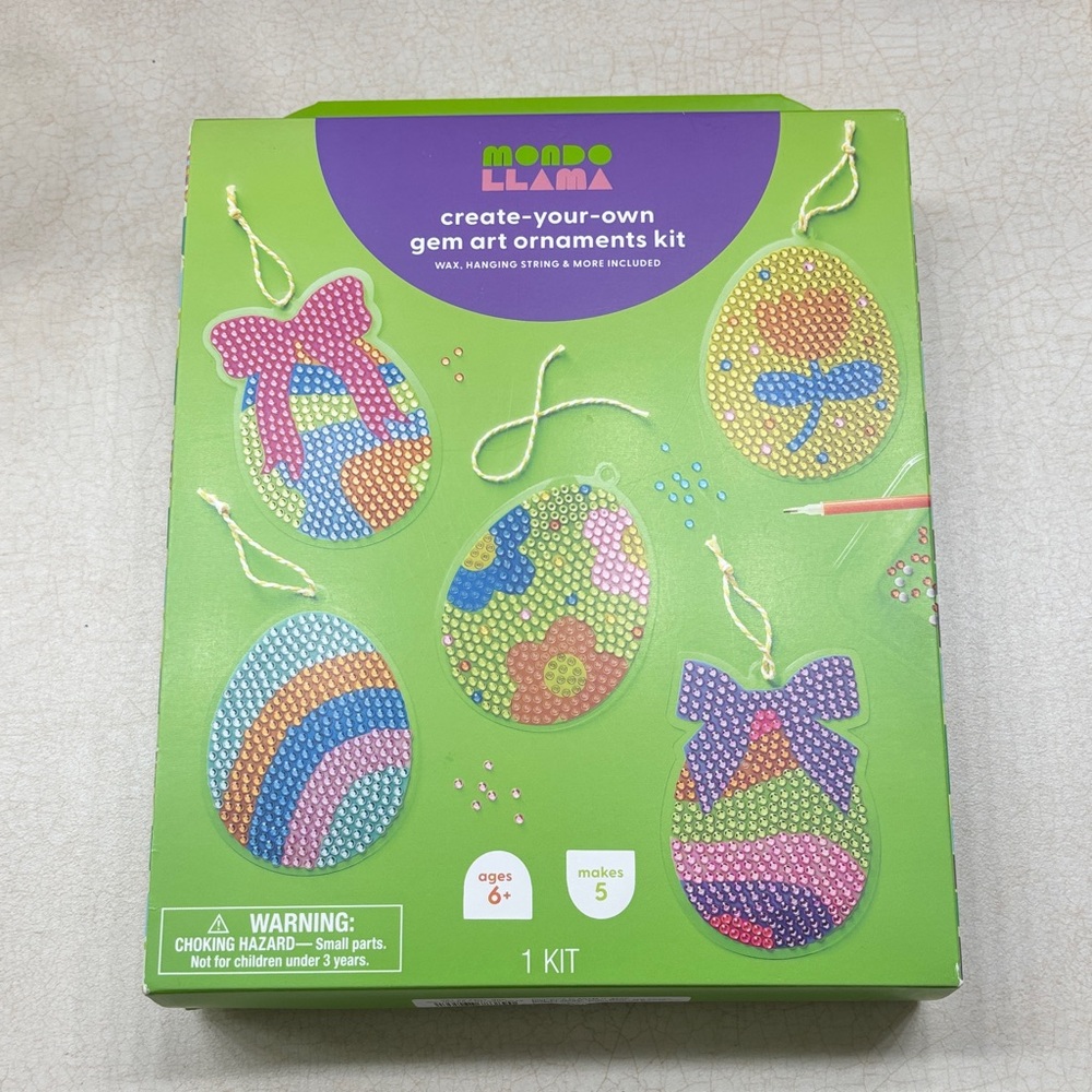 Green Create-Your-Own Gem Art Ornaments Kit for Kids
